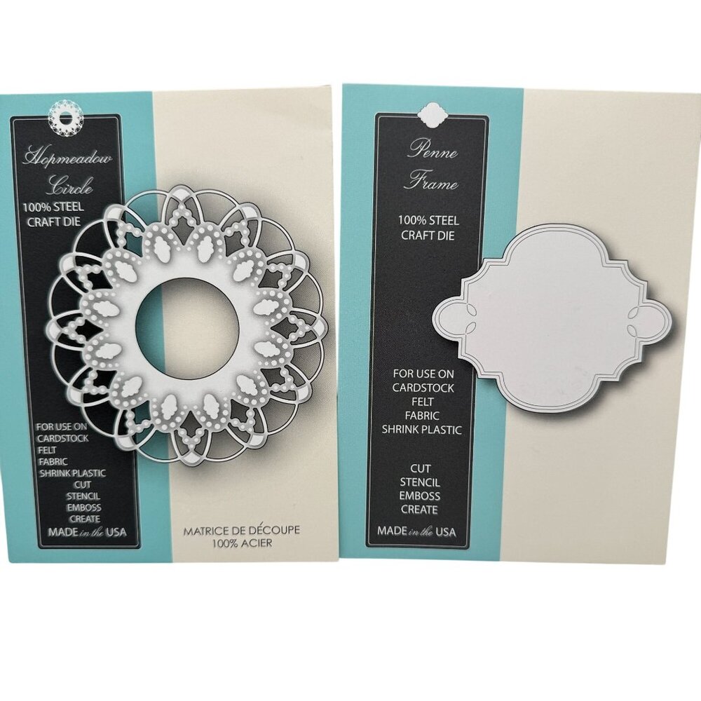 Hopmeadow Circle & Penne Frame 100% Steel Craft Dies Memory Box
